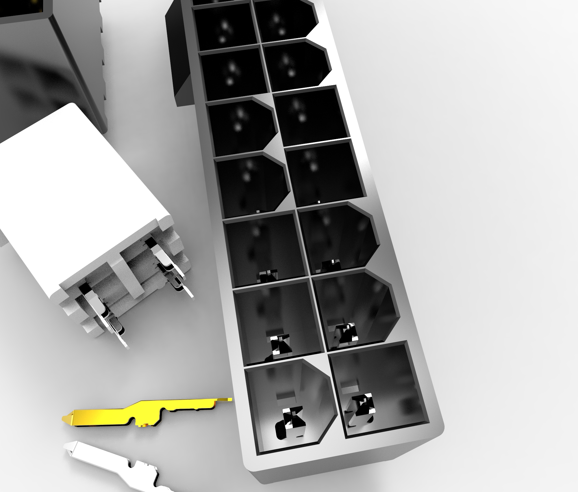 计算机主板电源输入连接器4P 8P 24P垂直连接器