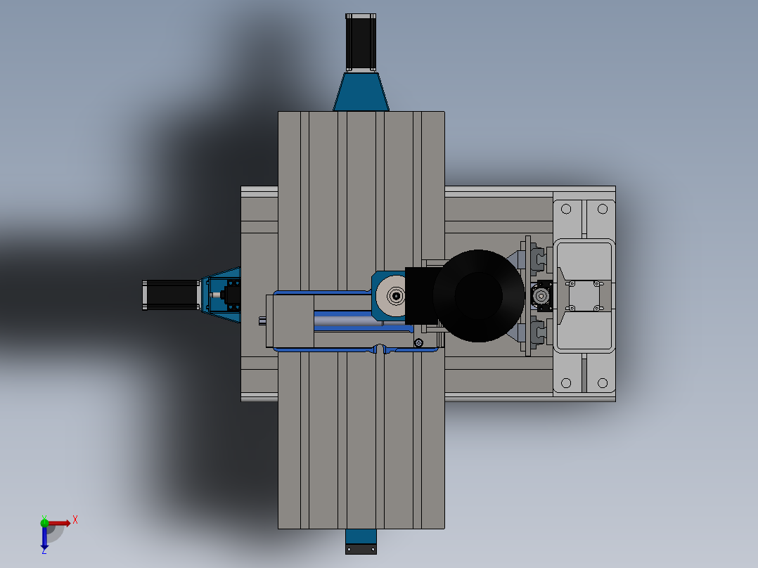 用横盘制造的压磨机气割切割机直磨机俯视图