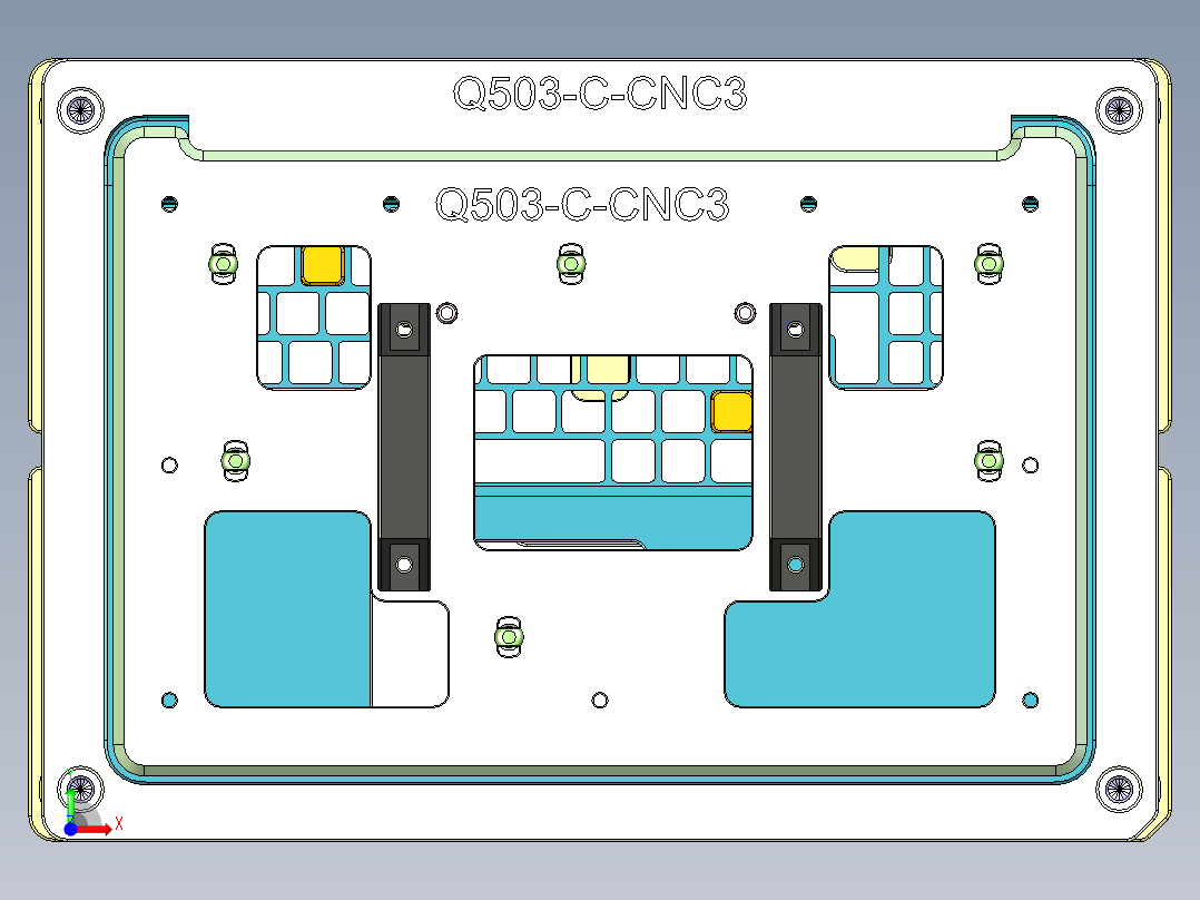 Q503-C-笔记本CNC工装夹具三维模型CNC3-0522前视图