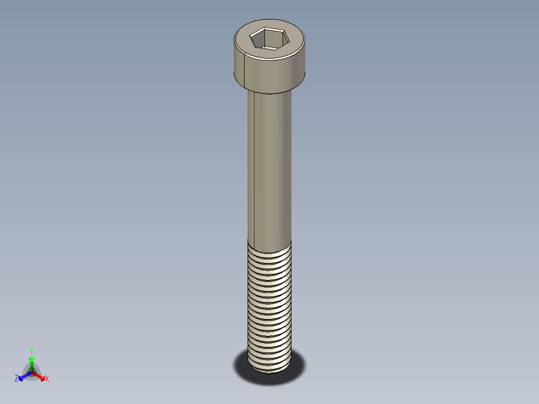 Screw_DIN_912_M8x65_A2.STEP公制内六角螺钉主视图