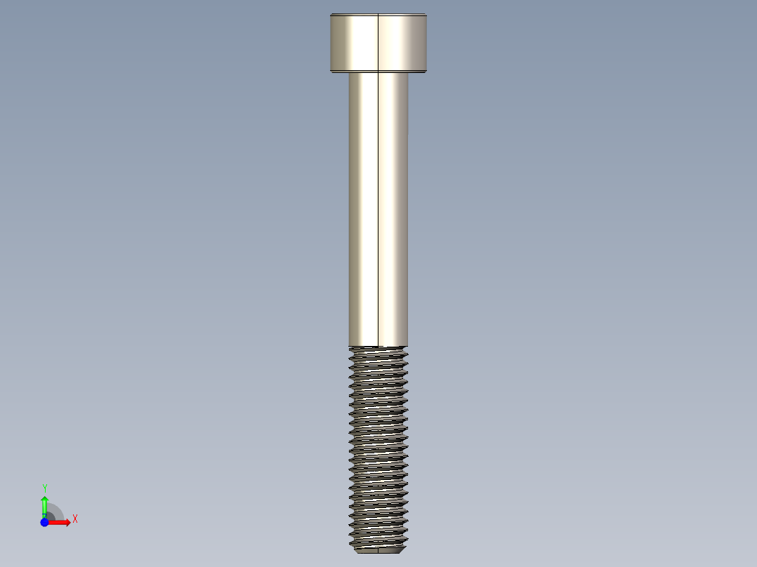 Screw_DIN_912_M8x65_A2.STEP公制内六角螺钉前视图