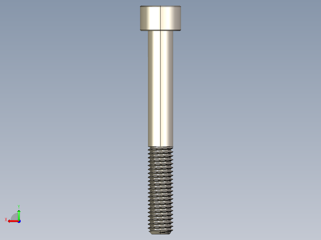 Screw_DIN_912_M8x65_A2.STEP公制内六角螺钉后视图