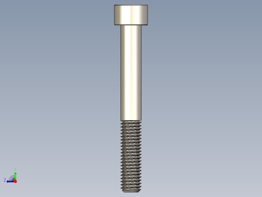 Screw_DIN_912_M8x65_A2.STEP公制内六角螺钉右视缩略图