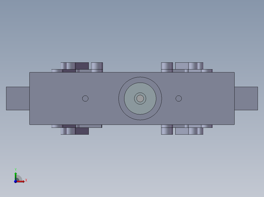 平行夹爪设计模型（需要特征识别）前视图