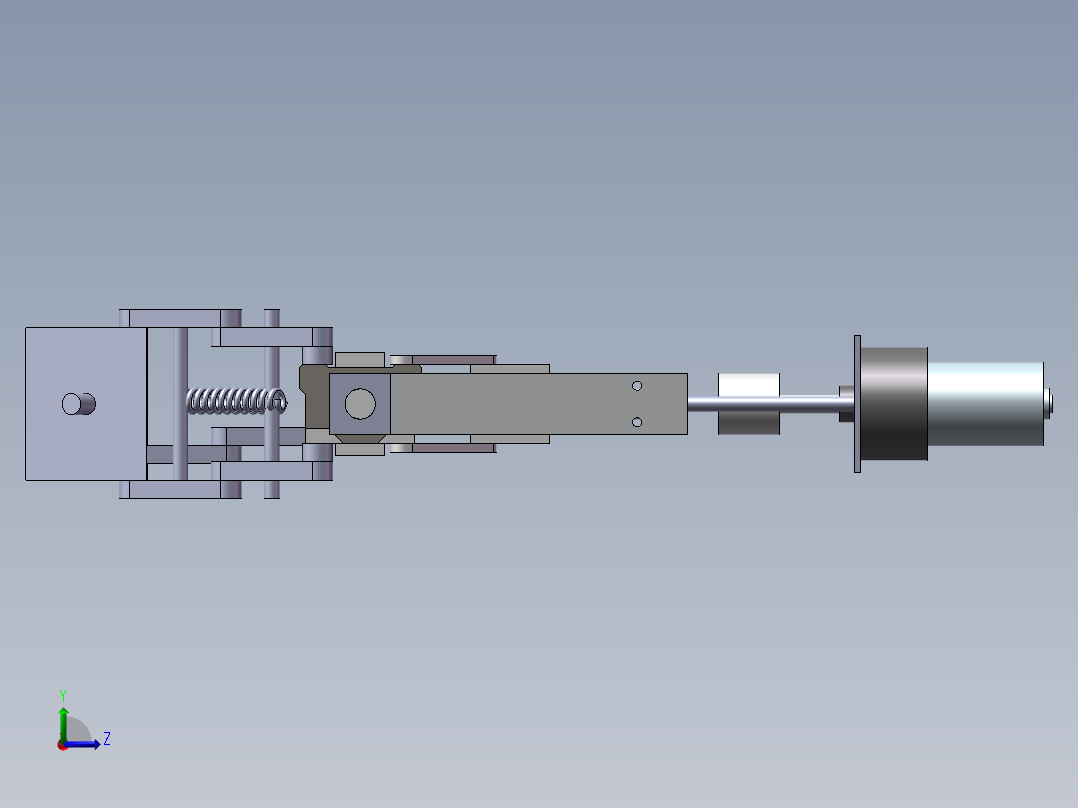 平行夹爪设计模型（需要特征识别）左视图