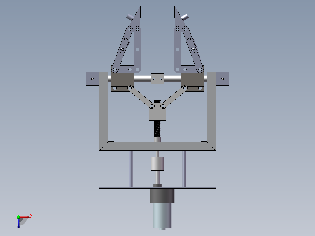 平行夹爪设计模型（需要特征识别）俯视图