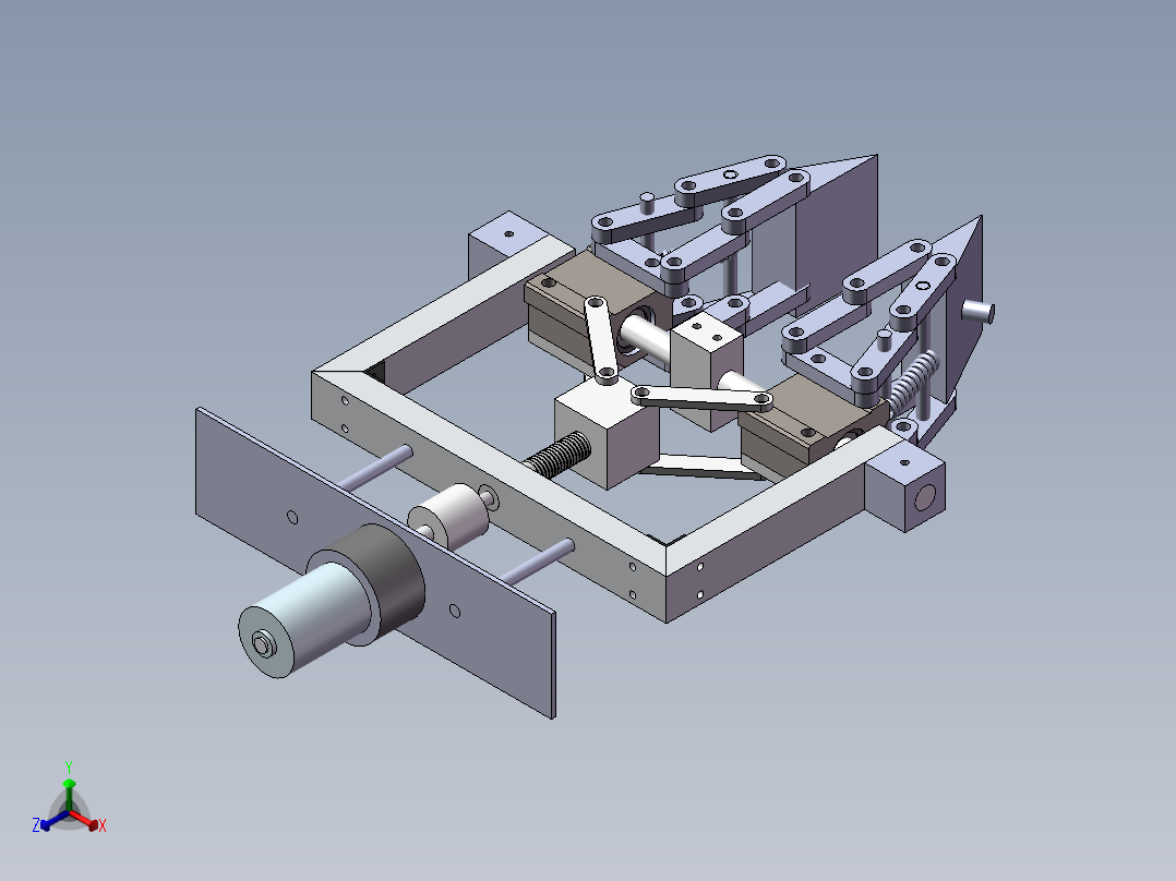 平行夹爪设计模型（需要特征识别）正等轴测图