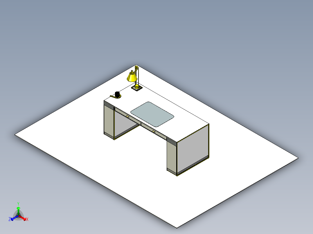 办公室正等轴测图