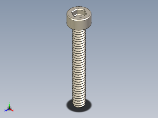 Screw_DIN_912_M1.6x12F_A2.STEP公制内六角螺钉