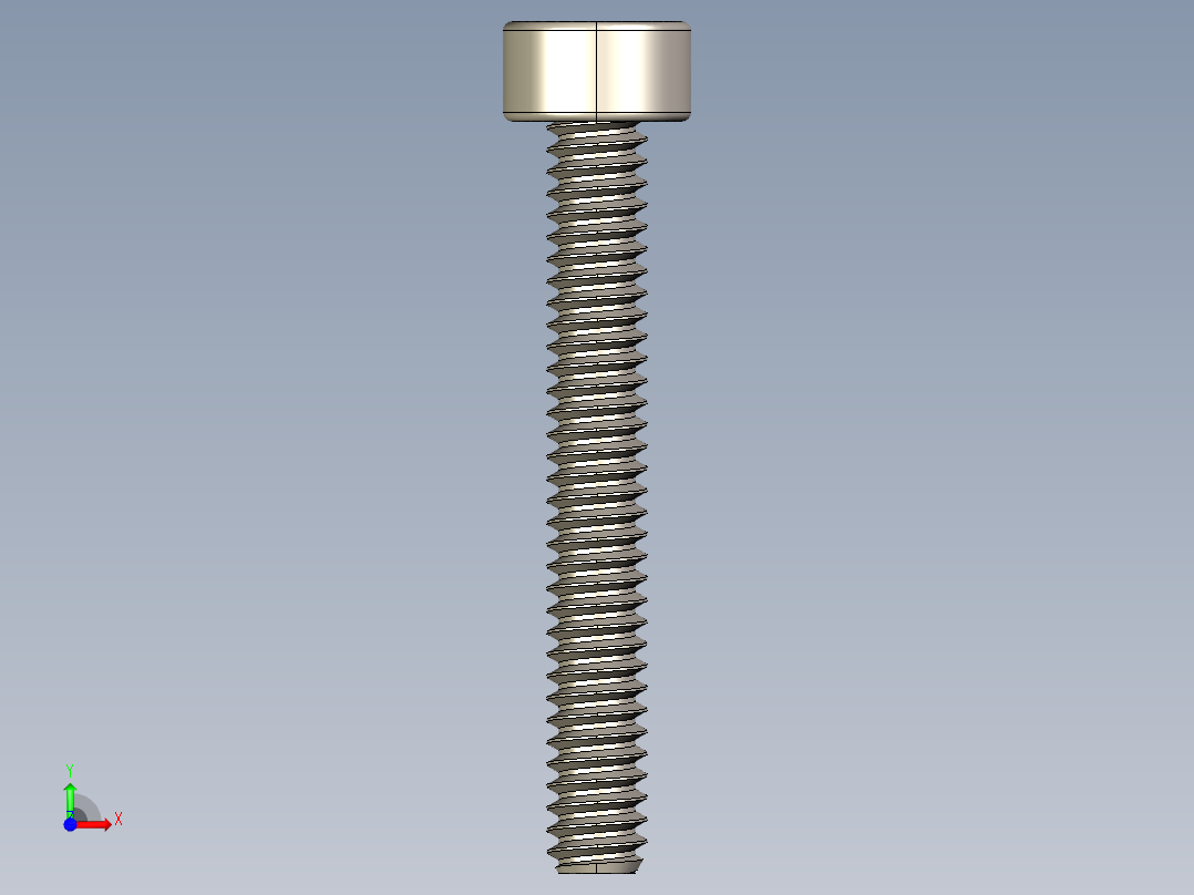 Screw_DIN_912_M1.6x12F_A2.STEP公制内六角螺钉前视图