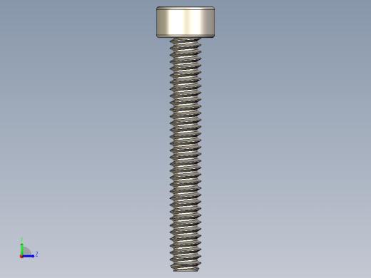 Screw_DIN_912_M1.6x12F_A2.STEP公制内六角螺钉左视缩略图