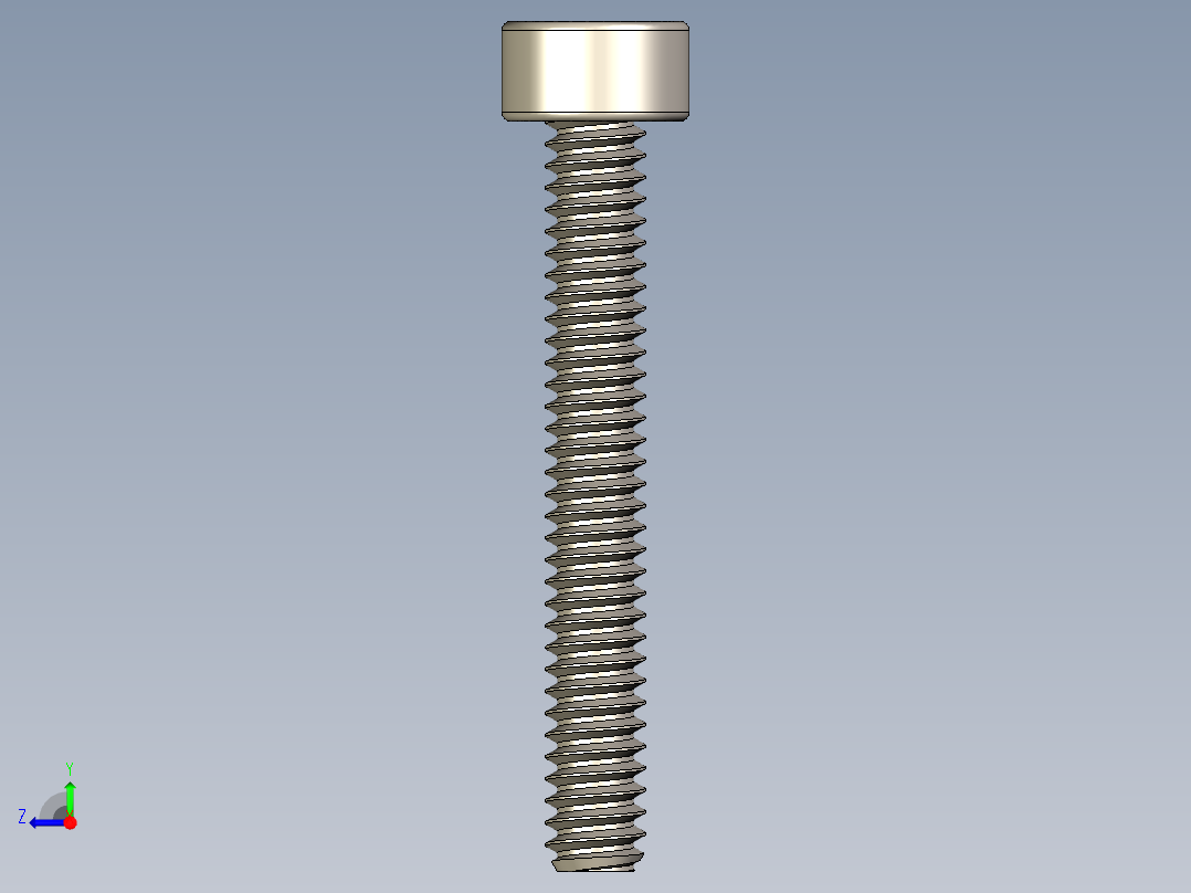 Screw_DIN_912_M1.6x12F_A2.STEP公制内六角螺钉右视图