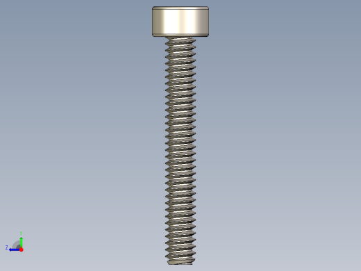 Screw_DIN_912_M1.6x12F_A2.STEP公制内六角螺钉右视缩略图