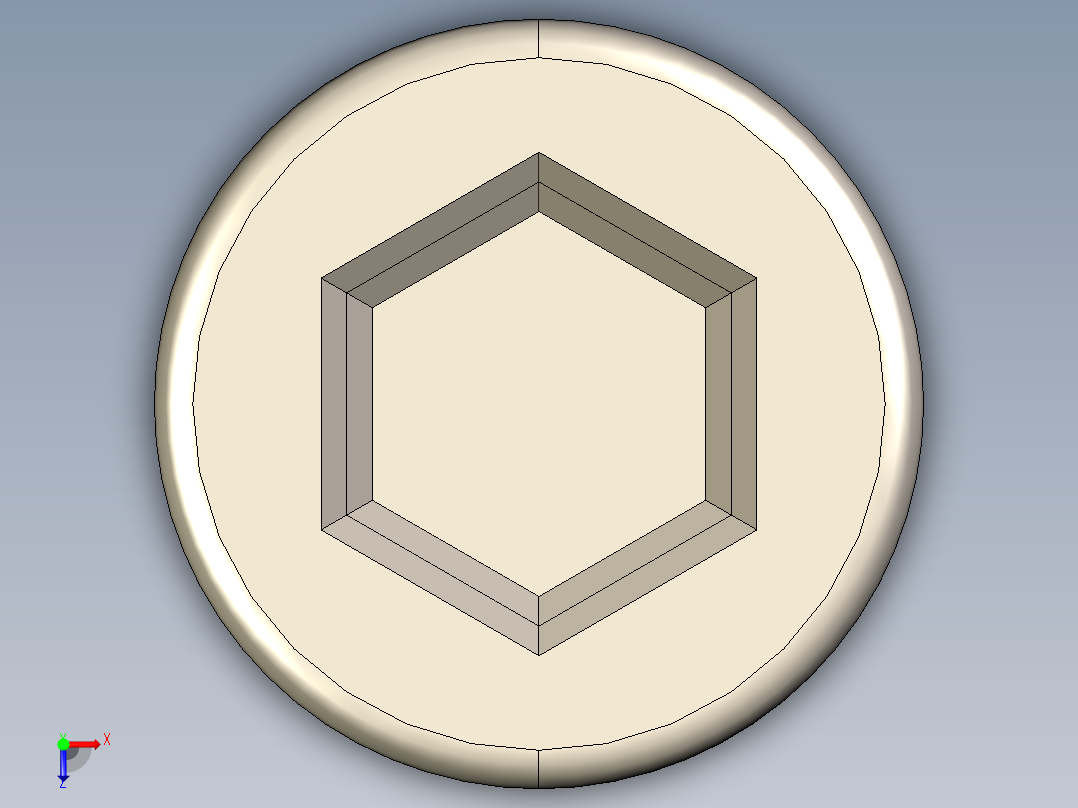 Screw_DIN_912_M1.6x12F_A2.STEP公制内六角螺钉俯视图