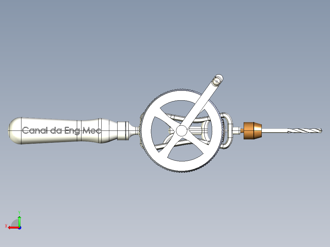 B3003792-手动钻机后视图