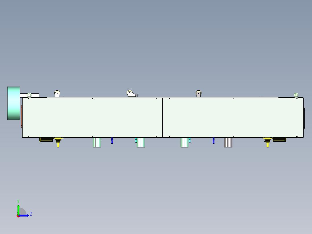 板材自动风冷输送线 PAC-83左视图