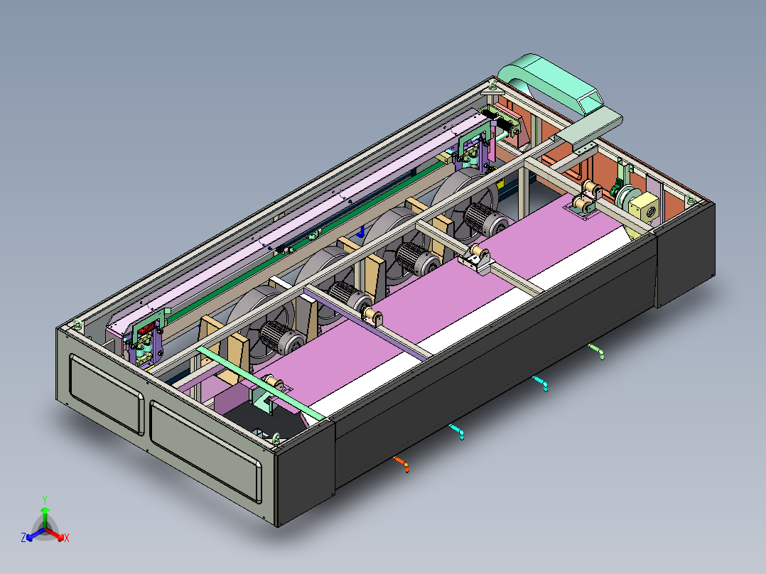 板材自动风冷输送线 PAC-83正等轴测图