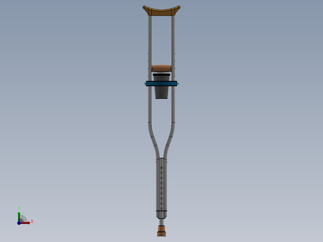 拐杖陀螺仪前视图