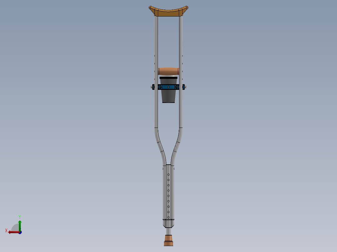 拐杖陀螺仪后视图