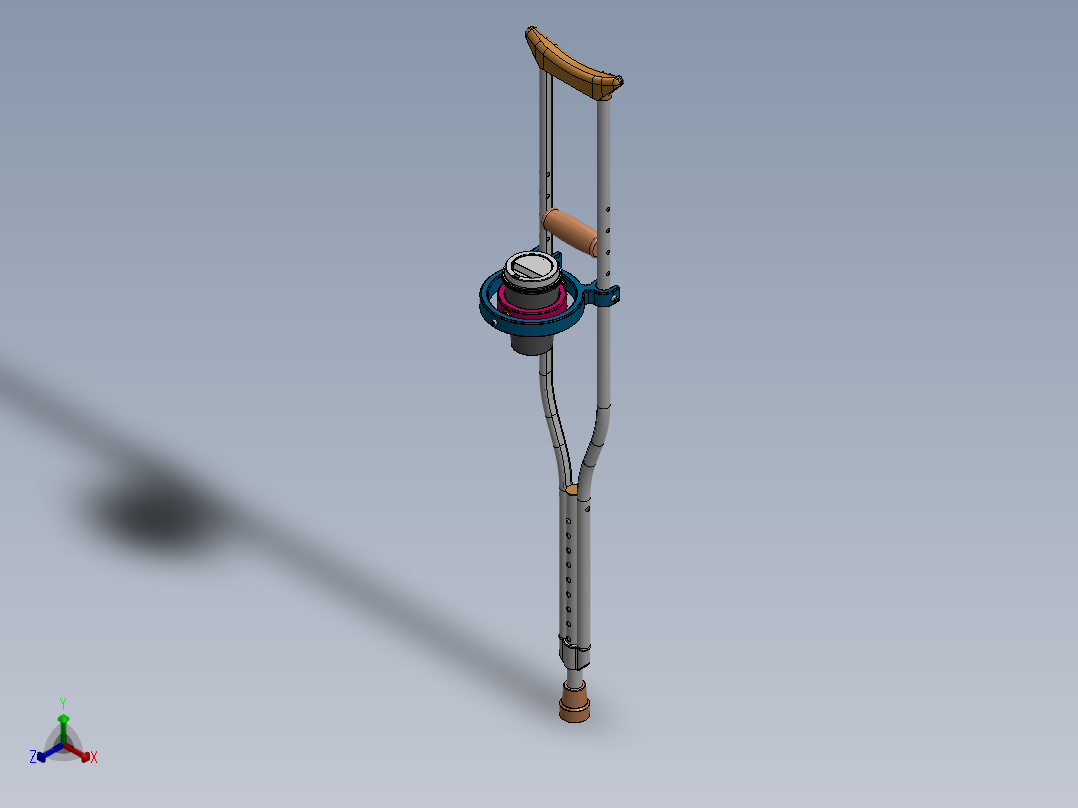 拐杖陀螺仪正等轴测图