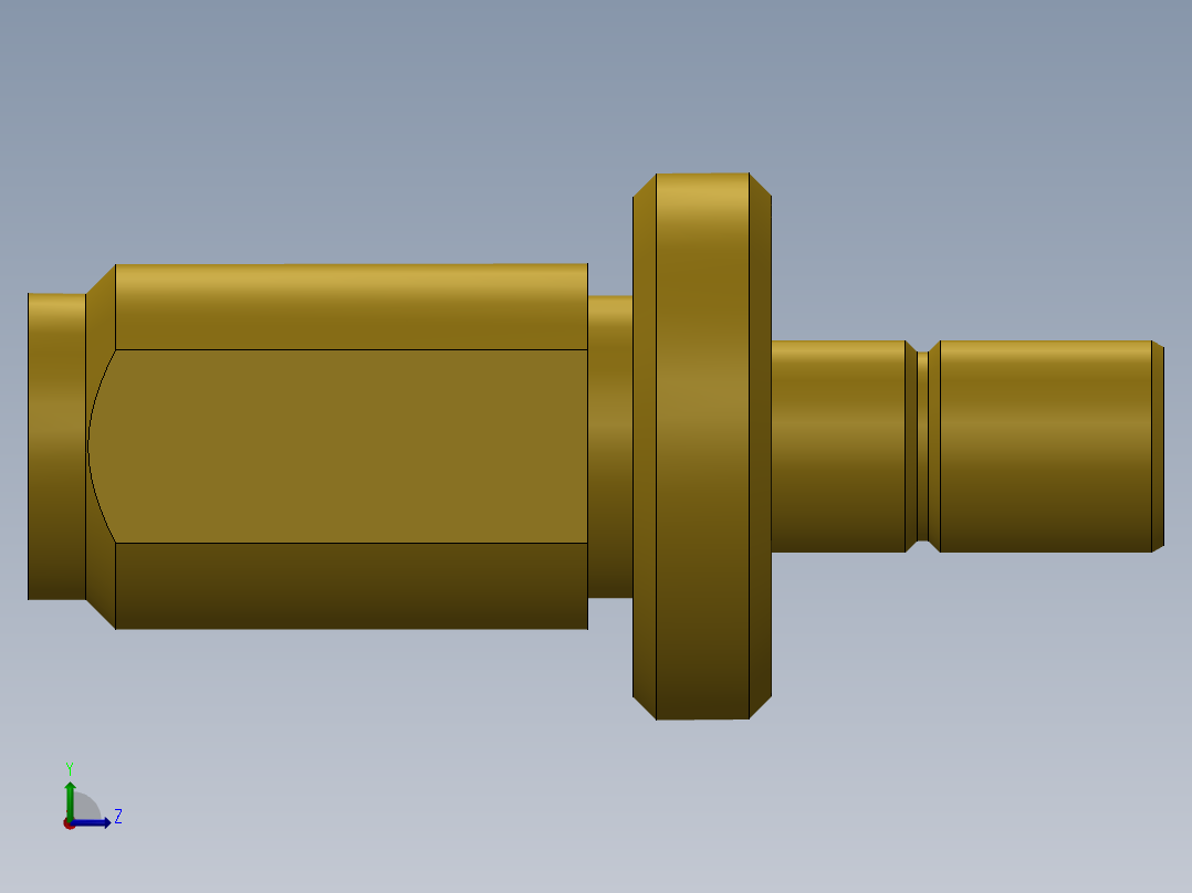 SMA 插孔至 SMB 插孔 AMPHENOL左视图