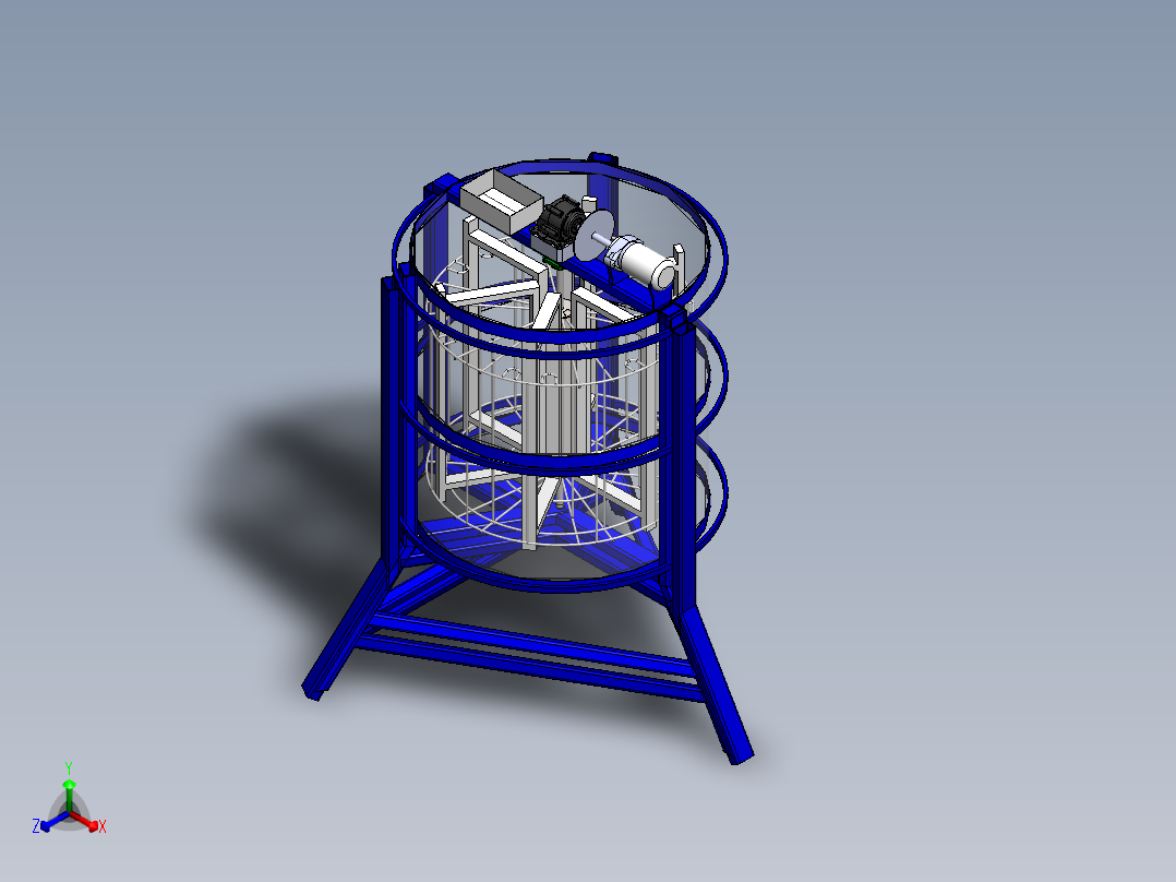 蜂蜜分离机正等轴测图