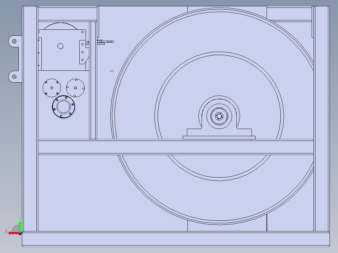 钢丝绳绞车后视图