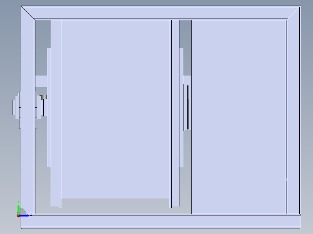 钢丝绳绞车左视图