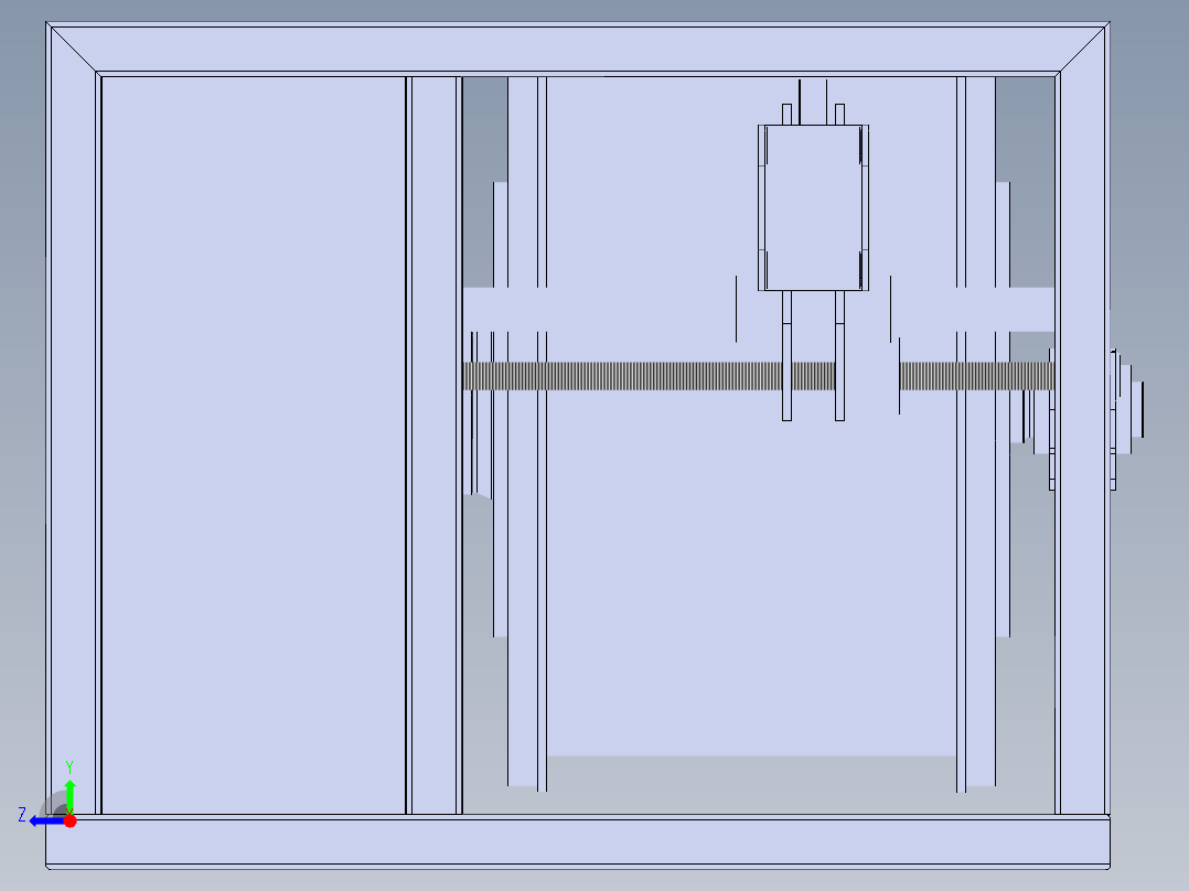 钢丝绳绞车右视图