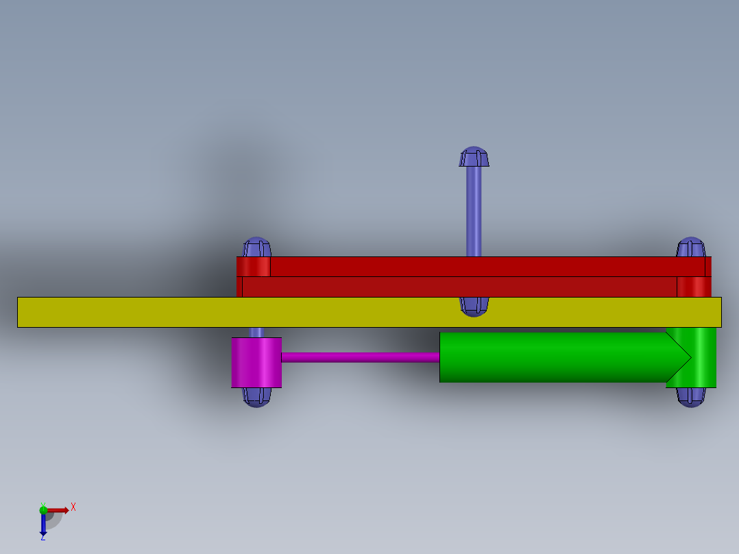 剪刀机构俯视图