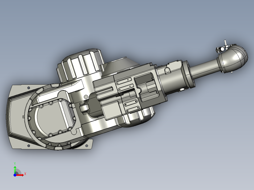 机器人喷涂7轴机械手+喷枪前视图