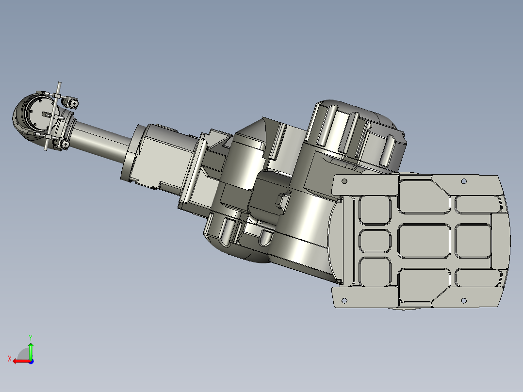 机器人喷涂7轴机械手+喷枪后视图