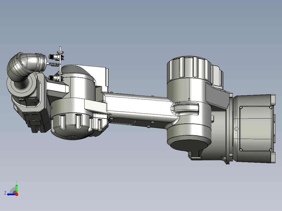 机器人喷涂7轴机械手+喷枪右视图