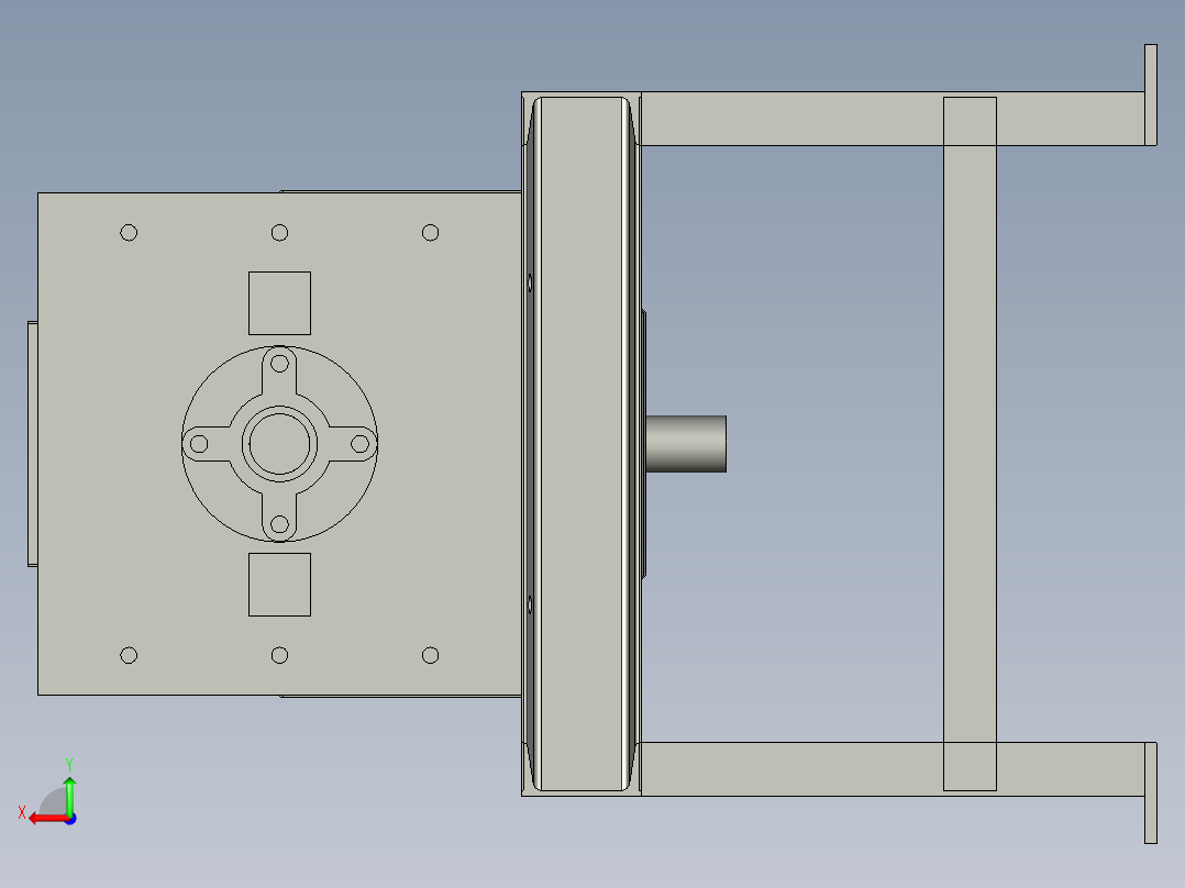 果汁生产加工用螺旋压榨机后视图