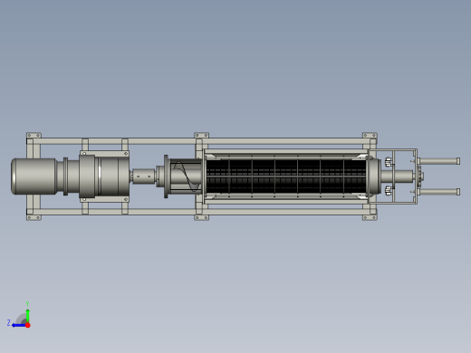 果汁生产加工用螺旋压榨机右视缩略图