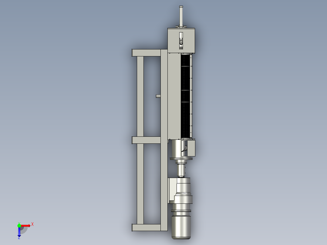 果汁生产加工用螺旋压榨机俯视图