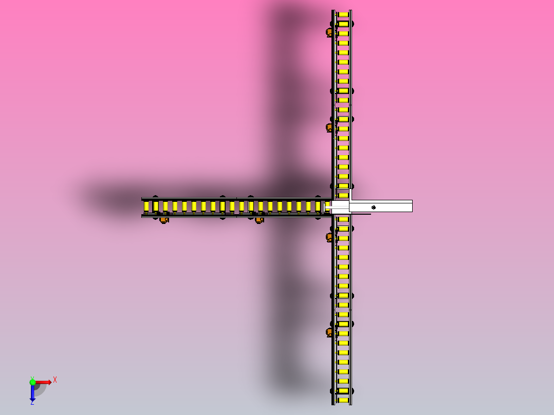 产品分拣传送带俯视图