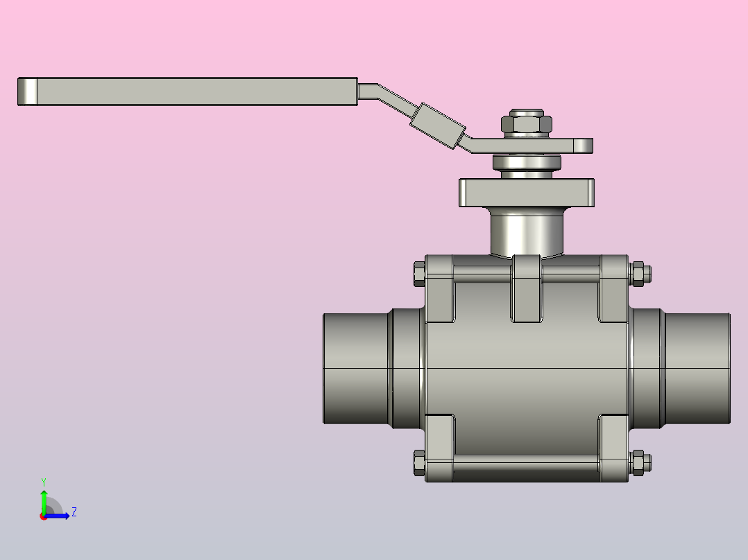 焊式球阀[1507000 0150]左视图