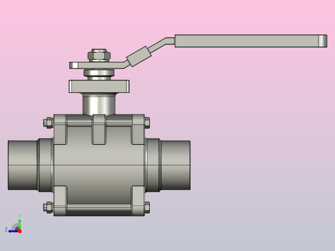 焊式球阀[1507000 0150]右视图