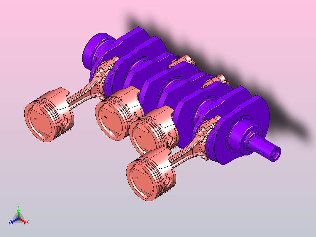 活塞连杆机构主视图