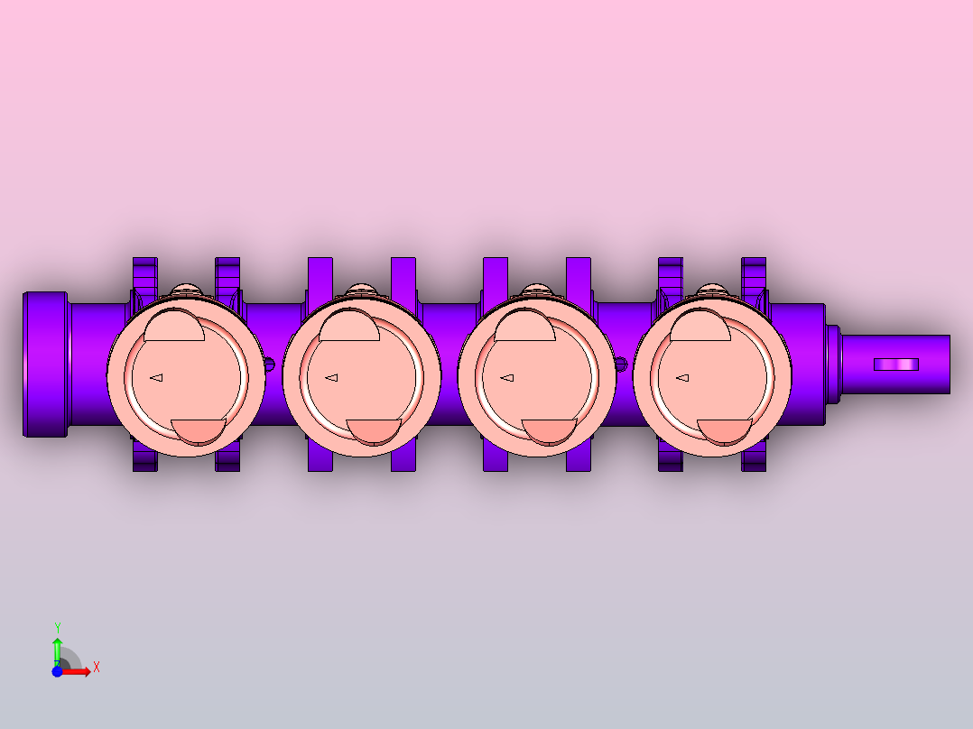 活塞连杆机构前视图