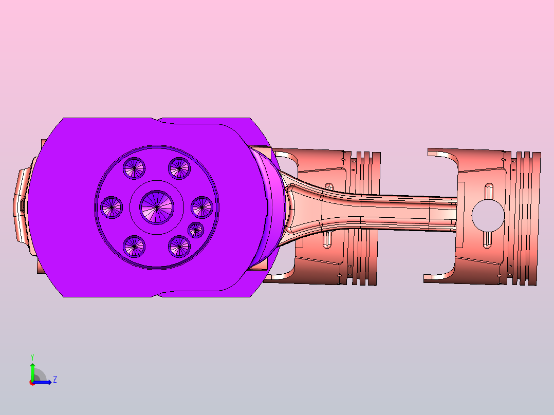 活塞连杆机构左视图