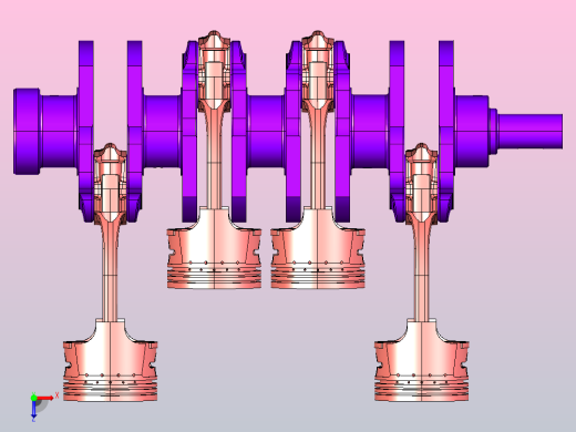 活塞连杆机构俯视缩略图