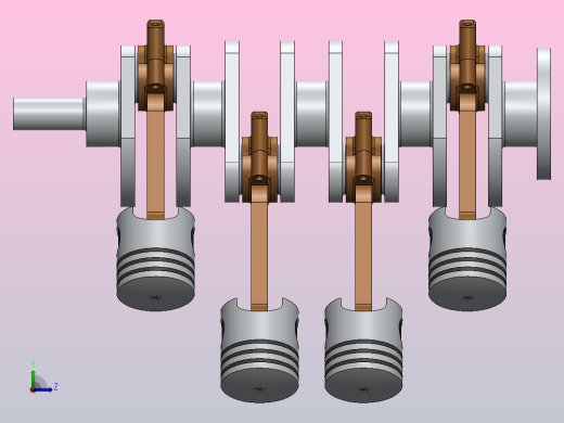 四缸发动机- V4左视缩略图