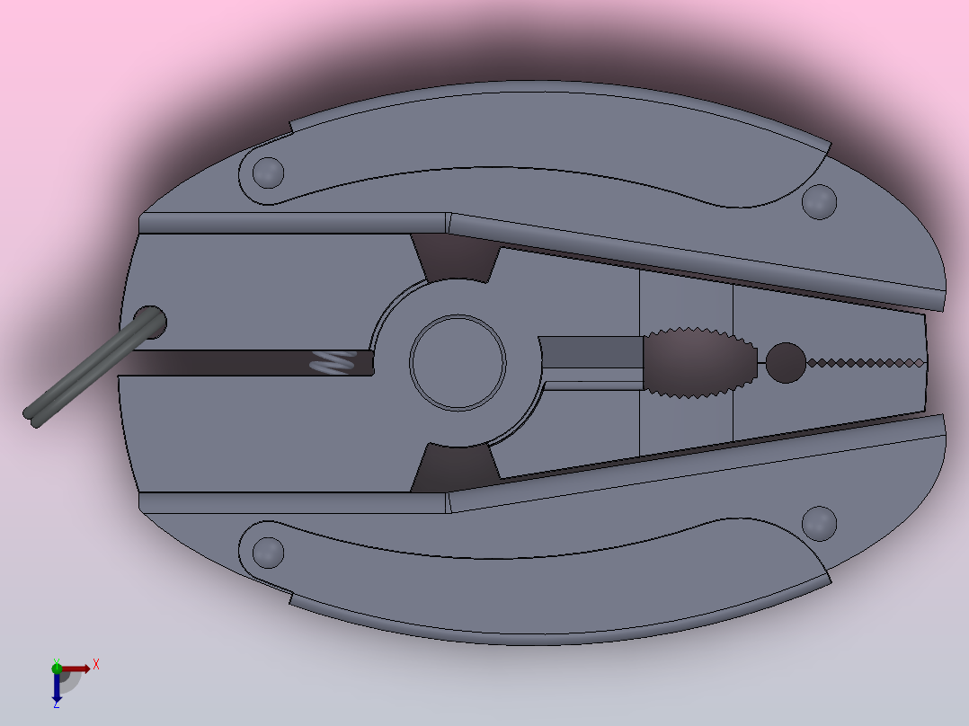 钥匙圈多功能工具俯视图