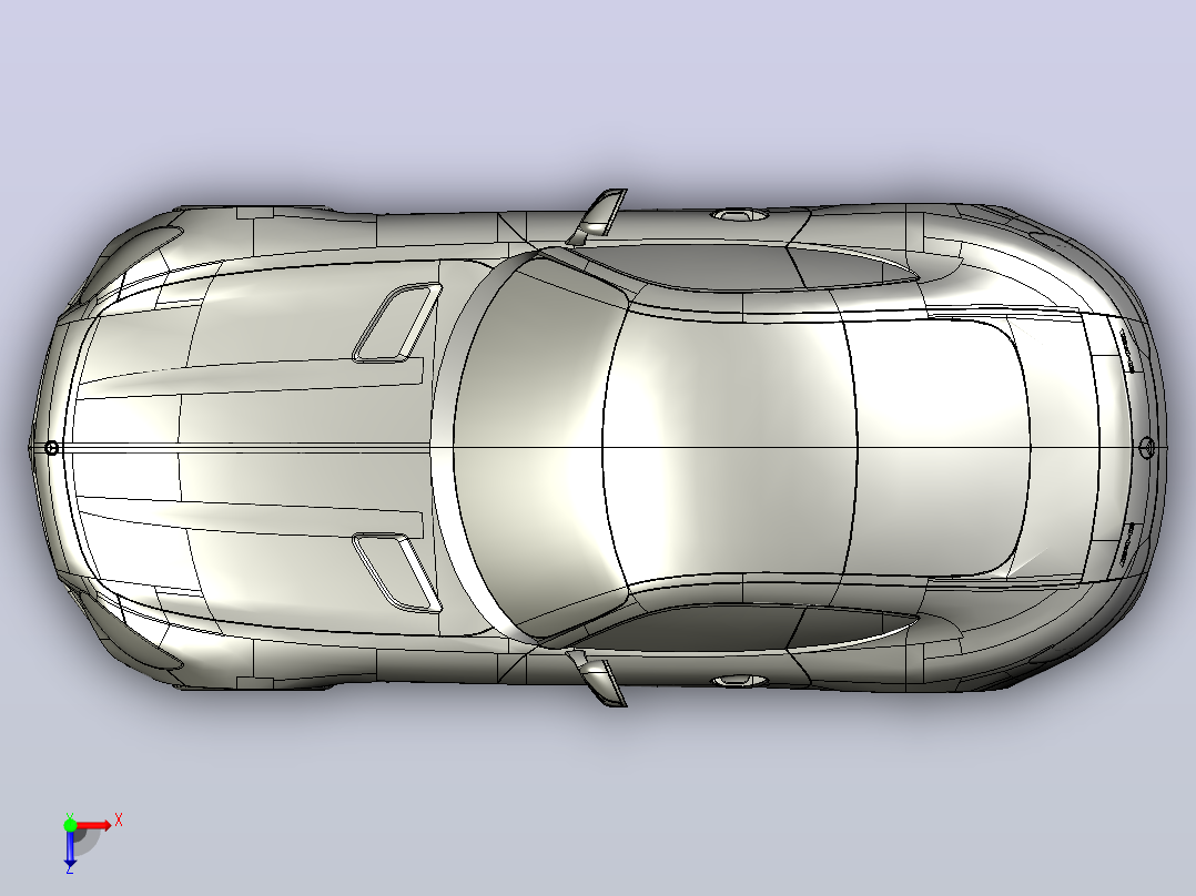 梅赛德斯-AMG GT 2015是一款双门双座跑车俯视图