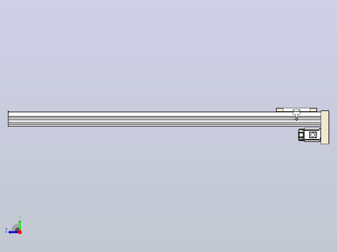 滚珠丝杠直线轴带导轨全封闭TPA-HCR-220D-3210C-L1950-MP-Y-P1K-N3右视图