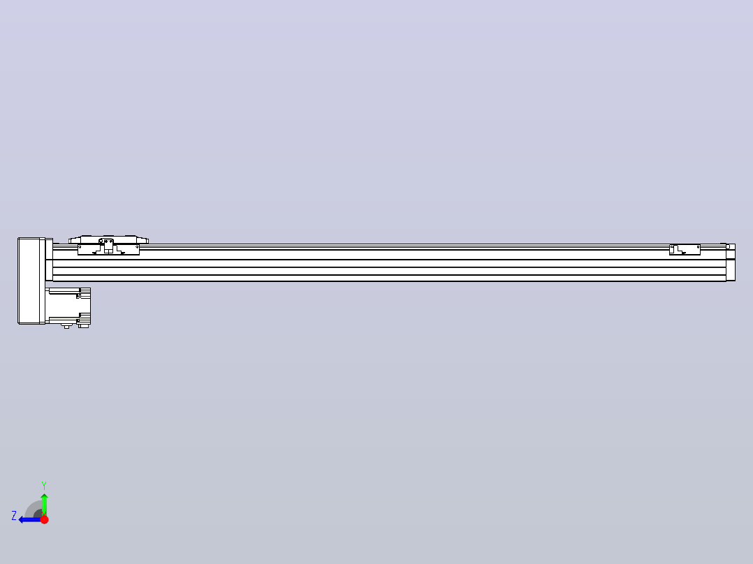 滚珠丝杠直线轴内置导轨TPA-GCR-80-1610C-L950-MP-M40-N3右视图