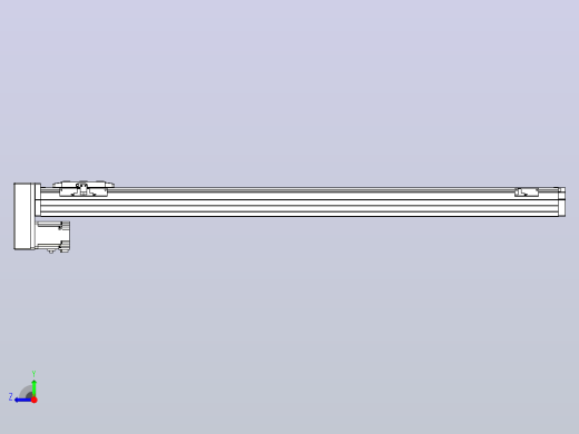 滚珠丝杠直线轴内置导轨TPA-GCR-80-1610C-L950-MP-M40-N3右视缩略图
