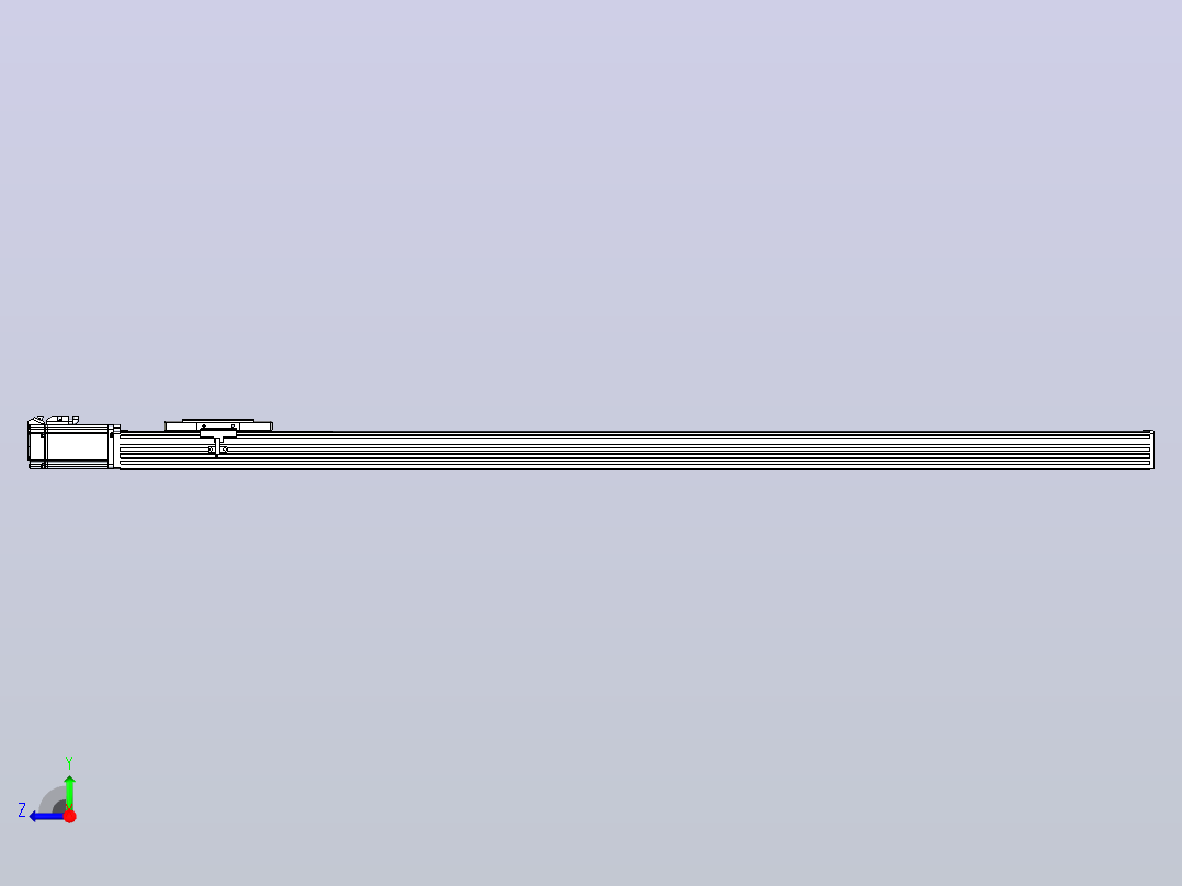 滚珠丝杠直线轴带导轨全封闭TPA-HCR-110D-1610C-L1200-M-C-P40-N3右视图